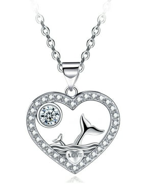 HN Jewels Lab Created Diamond Accent Stacked Two-Tone PlatedLove Paw Print Pendant 18 Chain 925